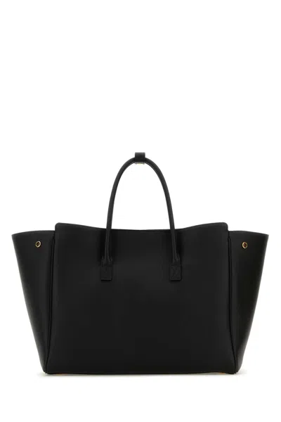 Balenciaga Women Black Leather Mini Carry All Hampton Shopping Bag In Black