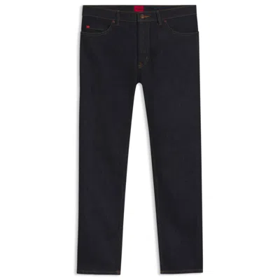 Hugo Boss Tapered-fit Jeans In Dark-blue Japanese Denim In Blue