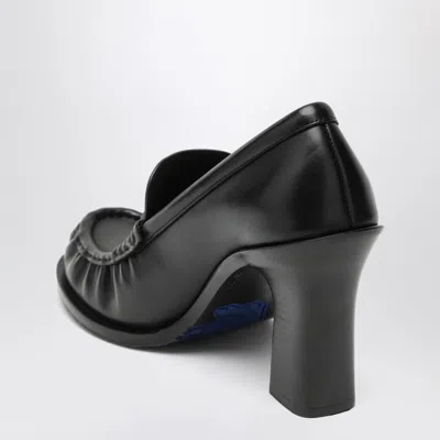Burberry Cadet Black Leather Loafers With Heel Women