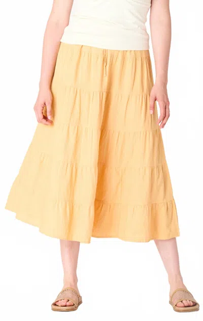 Dex Tiered Maxi Skirt In Soft Apricot In Neutral