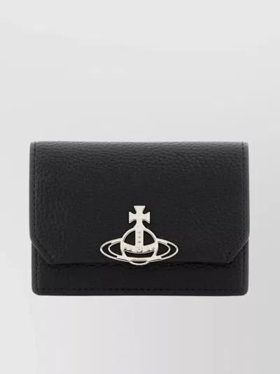 Vivienne Westwood Flap Fold-over Textured Finish Purse