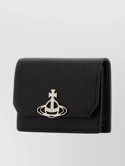 Vivienne Westwood Flap Fold-over Textured Finish Purse