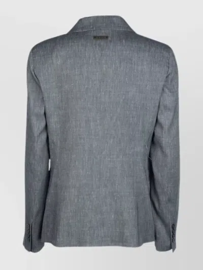 Peserico Jackets With Button Detailing And Pockets In Gray