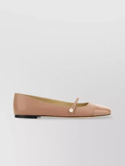 Jimmy Choo Ballerinas Nappa Leather Button Accent