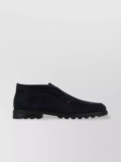 Santoni Desert Slip-ons Midnight Suede Finish