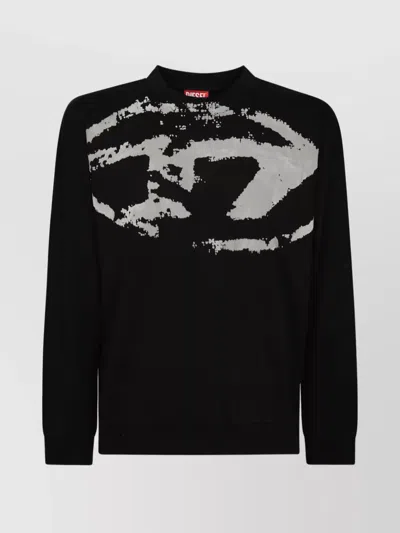 Diesel Crew Neck Graphic Print Sweater