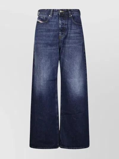 Diesel Slim Fit Denim Jeans With Contrast Stitching In Blue