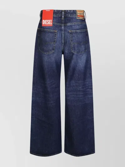 Diesel Slim Fit Denim Jeans With Contrast Stitching In Blue