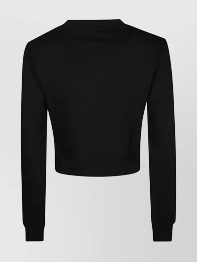 Diesel Cropped Sweatshirt With Distinctive Logo Detail In Black
