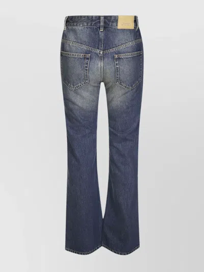 Isabel Marant Étoile Pocketed Trousers With Loops And Stitching In Blue