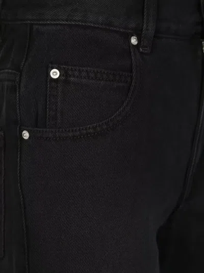 Isabel Marant Étoile Jenny Pants With Belt Loops And Rivets In Black