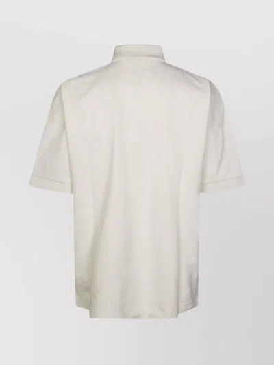 Jw Anderson Polo Collared Shirt Short Sleeves In Neutral