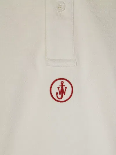 Jw Anderson Polo Collared Shirt Short Sleeves In Neutral