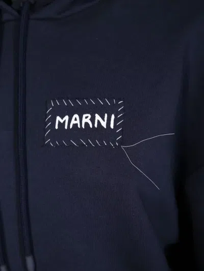 Marni Hooded Knitwear With Ribbed Cuffs And Hem