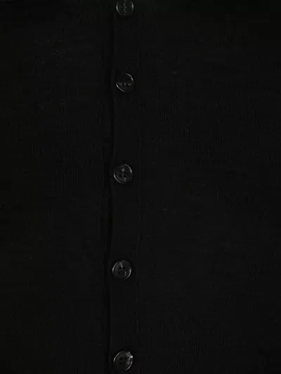 Mm6 Maison Margiela Mm6 By Maison Margiela Classic Black Cardigan With Button-down Front In Black