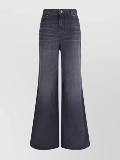 Chloé Wide-leg Cotton Trousers With Belt Loops