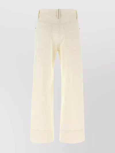 Brunello Cucinelli Crop Pants With Belt Loops And Pockets In White