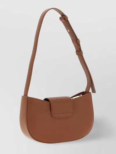 Ferragamo Adjustable Strap Textured Finish Shoulder Bag