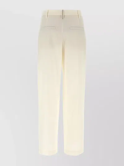 Brunello Cucinelli Trousers With Pleats And Pockets In White