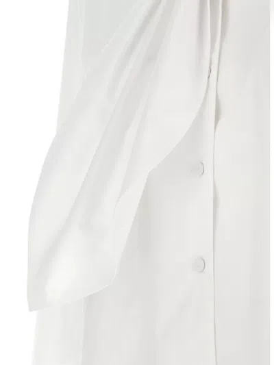 Alberta Ferretti Draped High Collar Long Sleeves Shirt