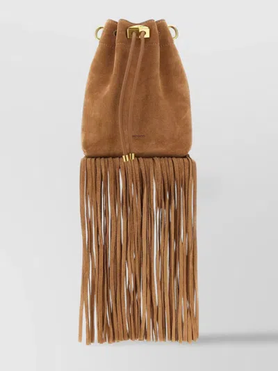Jimmy Choo Mini Bucket Bag Fringe Detailing