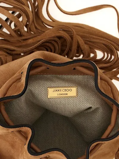 Jimmy Choo Mini Bucket Bag Fringe Detailing
