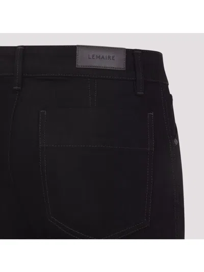 Lemaire Black Twisted Belt Jeans In Black