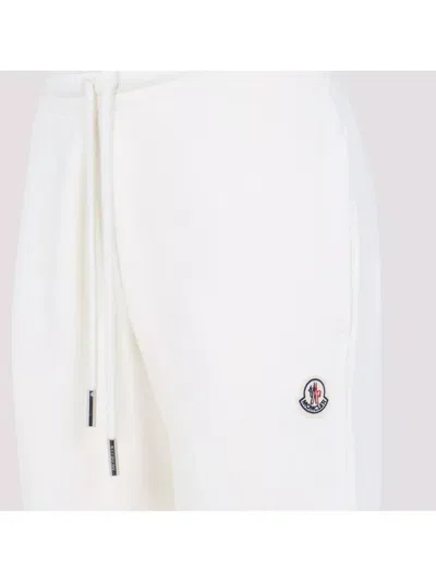 Moncler Cotton Fleece Track Pants With Elastic Cuffs