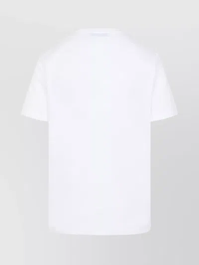Prada Triangle Logo Cotton T-shirt In White