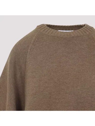 Max Mara Virgin Wool Cashmere Blend Sweater In Brown