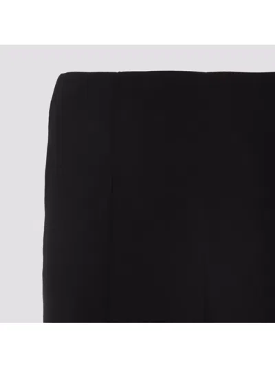 Giorgio Armani Viscose Pants Central Stitching In Black
