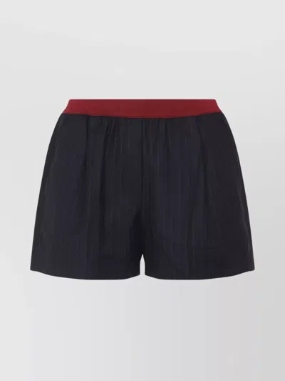 Miu Miu Virgin Wool Pinstriped Shorts