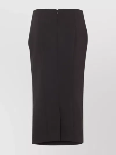 Giorgio Armani Wool Midi Skirt Central Slit