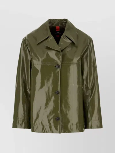 Paul Smith Leather Jackets Collared Neck