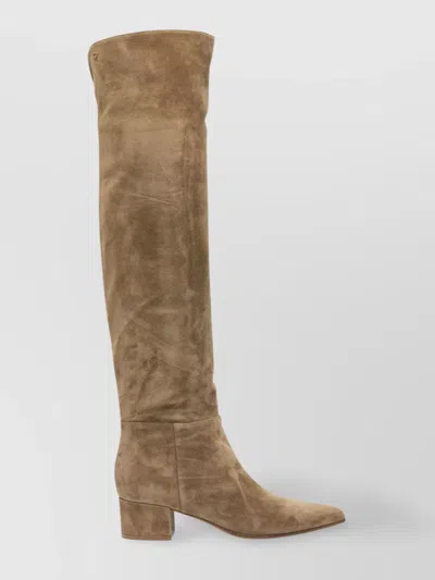 Gianvito Rossi Thigh-high Suede Block Heel Boots
