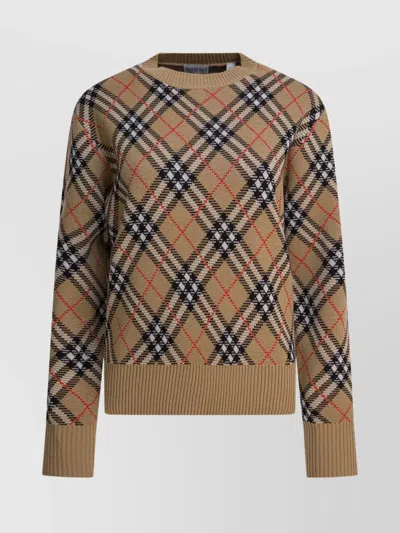 Burberry Archivio Check Sweater In Brown