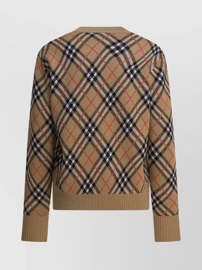 Burberry Archivio Check Sweater In Brown