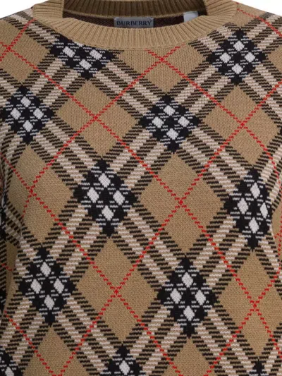 Burberry Archivio Check Sweater In Brown