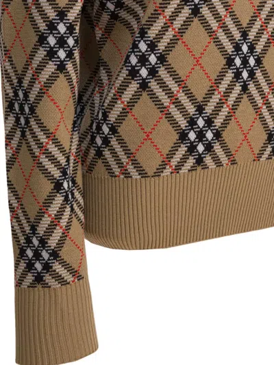 Burberry Archivio Check Sweater In Brown