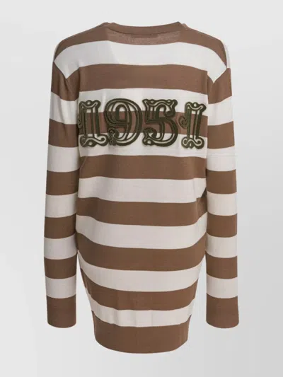 Max Mara Striped Longline Knitwear Front Pockets In Multi