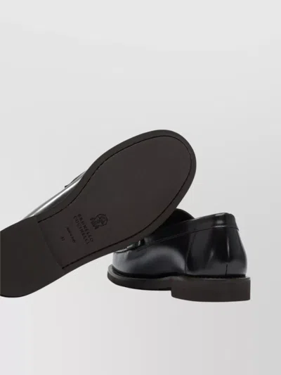 Brunello Cucinelli Round Toe Loafers Stitch Detailing