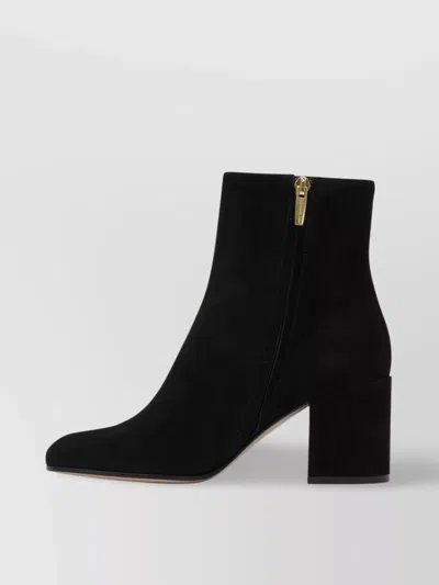 Gianvito Rossi Block Heel Ankle Boots With Suede Finish