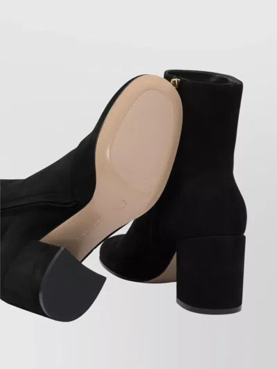 Gianvito Rossi Block Heel Ankle Boots With Suede Finish