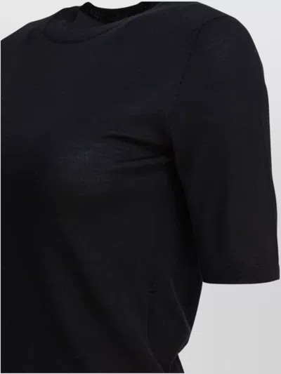 Max Mara Short Sleeve Crew Neck Plain T-shirt