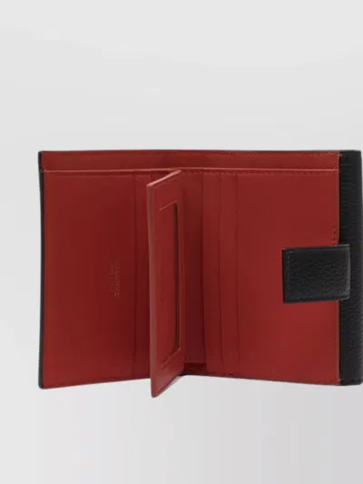 Ferragamo Compact Textured Leather Accessories In Black