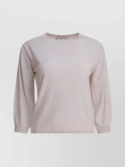 S Max Mara Knitwear With Long Sleeves And Round Neck In Pink