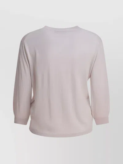 S Max Mara Knitwear With Long Sleeves And Round Neck In Pink
