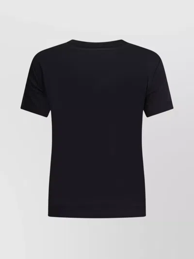 Max Mara Crew Neck Short Sleeves Tops In Black