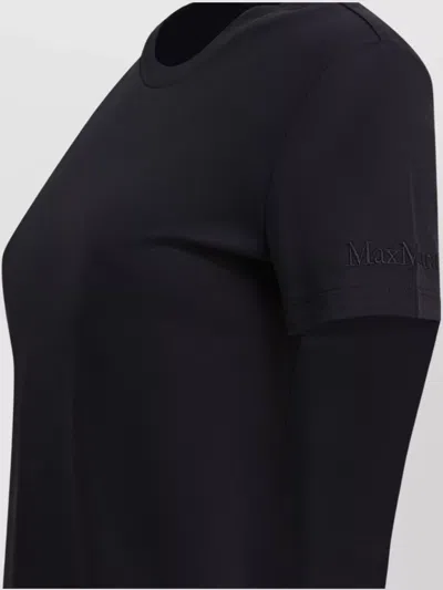 Max Mara Crew Neck Short Sleeves Tops In Black
