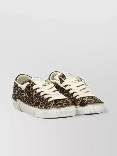 Philippe Model Stitched Leopard Print Low-top Sneakers Slip-on